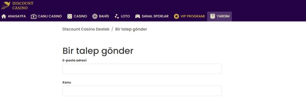 Discount Casino Yardım Al